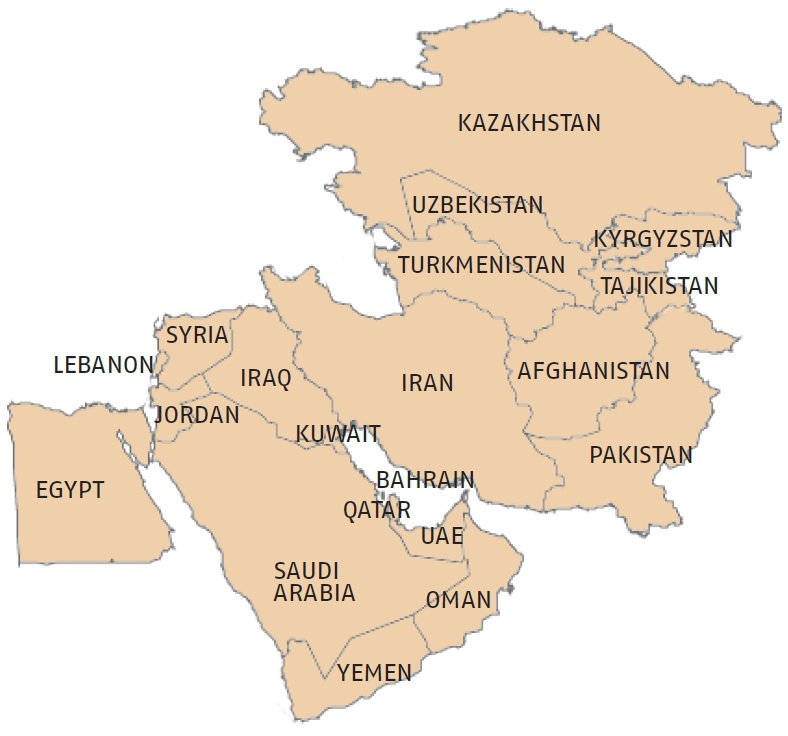 U.S. Central Command Area of Responsibility